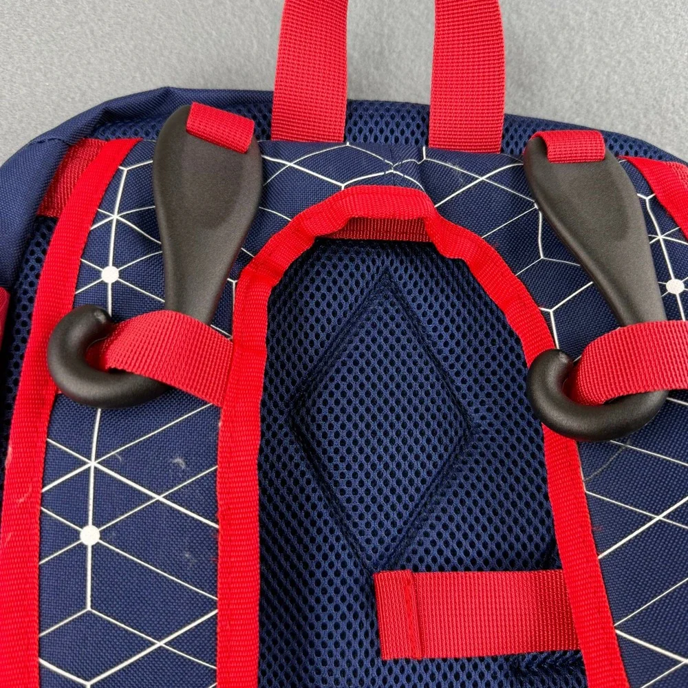 RIP-IT Classic Backpack 2 Softball Girls OS Navy Blue Red Geometric Diamond